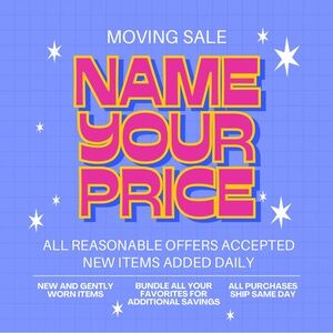 🎉 NAME YOUR PRICE SALE 🎉